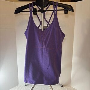 Athleta Strappy Heather Purple Racerback Empowerment Tank Top Size Large 919065